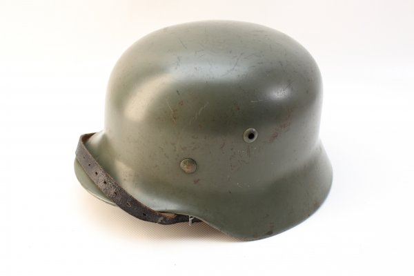 Wehrmacht Stahlhelm M35m Q66 in apfelgrün Beschaffungsamt abgenommen