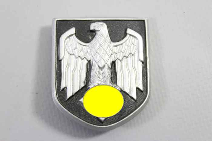 Wehrmacht Heer Afrikakorps Schild für den Tropenhelm Hersteller JR&S