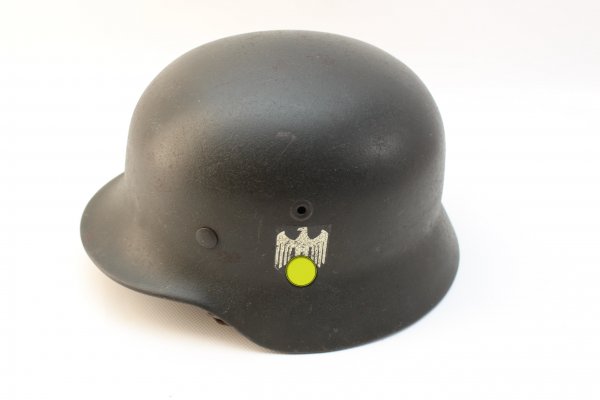 Wehrmacht steel helmet M40 Rauhtarn NS66 with insignia and marked