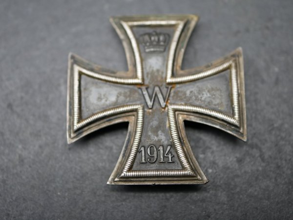 EK1 Eisernes Kreuz 1.Klasse in 800er Silber + Gravur an einen Oberleutnant