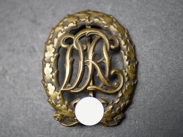 Deutsches Reichssportabzeichen DRL ab 1935 in Bronze mit Hersteller Wernstein