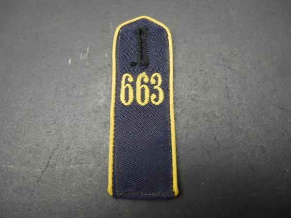 Shoulder board / shoulder piece Marine-HJ Bann 663 Litzmannstadt/Wartheland