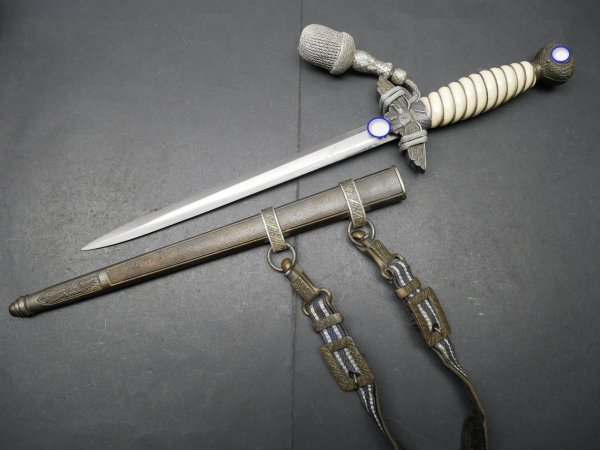 LOD Luftwaffe officer dagger with sword-blade and hanger