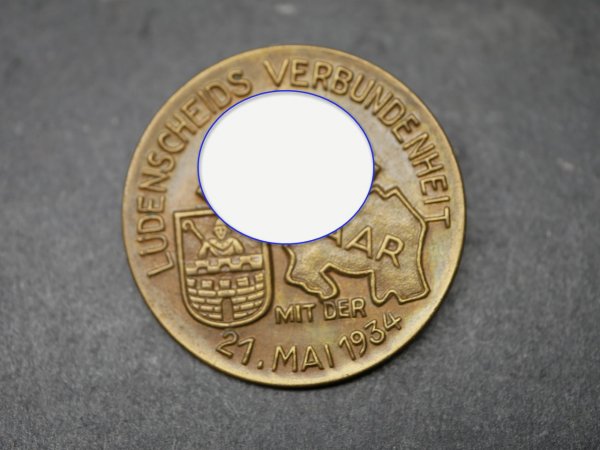 Badge - Lüdenscheid's connection with the Saar 1934