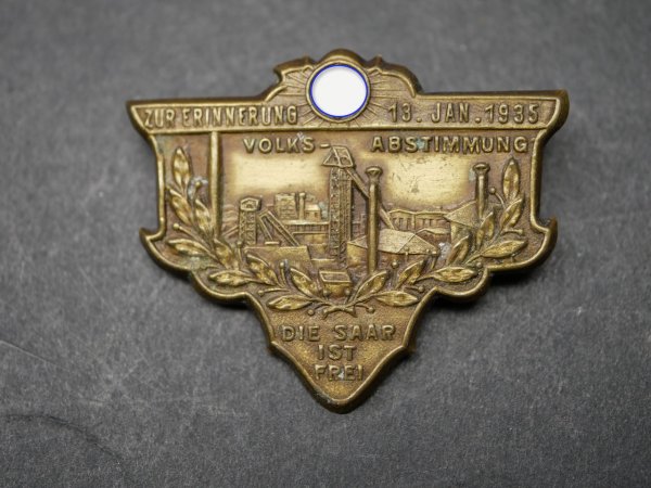Badge - In memory of the 1935 referendum - The Saar is free -