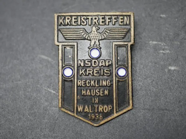 Badge - District meeting NSDAP district Recklinghausen in Waltrop 1938