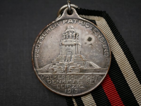 Wearable medal of the German Patriot League, Battle of the Nations Monument, Leipzig 1913