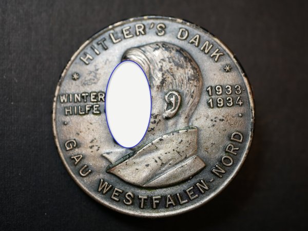 Badge - Hitler's Thanks Gau Westphalia-North Winter Aid 1933 1934