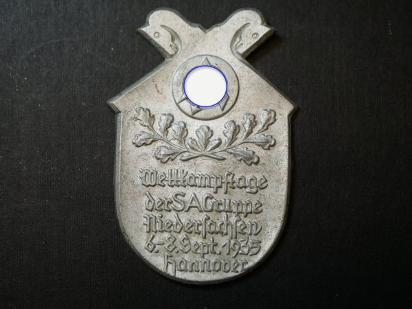 Badge - Competition days of the SA Group of Lower Saxony 1935 in Hanover