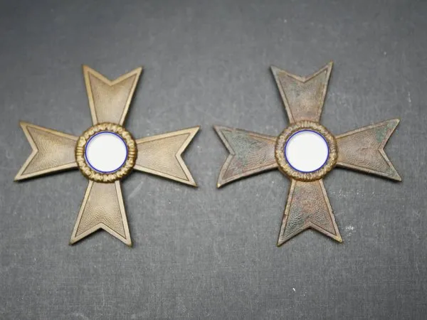 2x KVK - War Merit Cross 2nd Class without Swords - Damaged