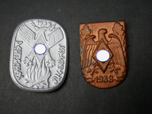HJ Abzeichen - Deutsches Jugendfest 1935 + 1938