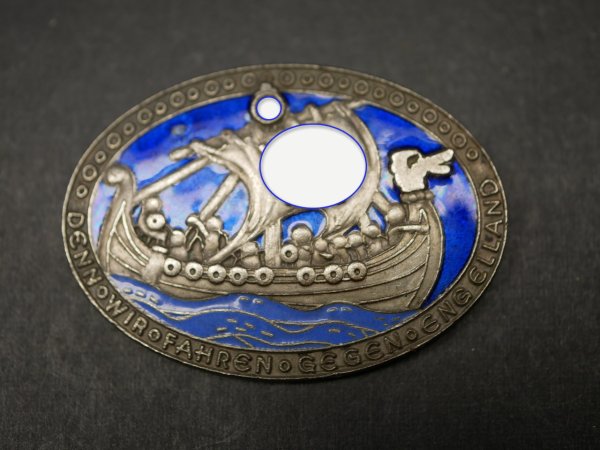 Badge - Viking SS Brooch - We drive against England -