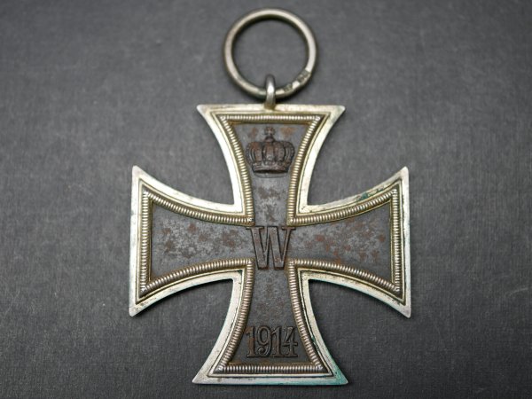 EK2 Eisernes Kreuz 2. Klasse 1914 - CD 800 gestempelt - Carl Dillenius mit Silberstempel