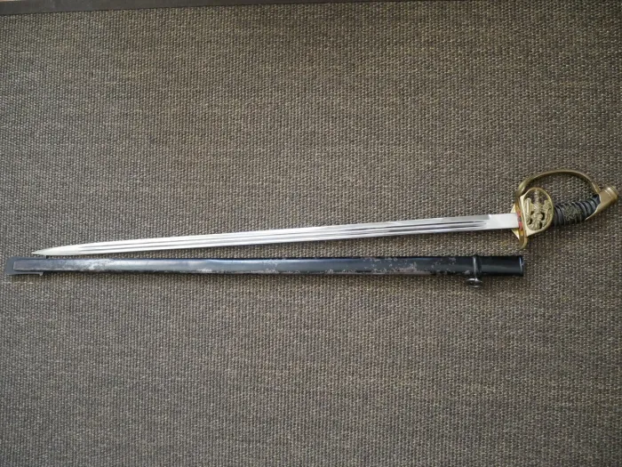 Preußen IOD Infanterie Offiziersdegen mit Klappschanier - Hersteller Clement & Jung Solingen