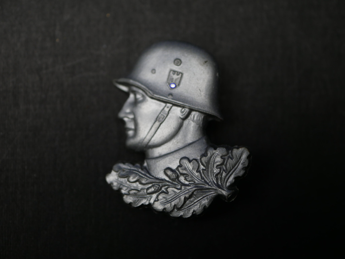 Badge - Soldier's head with oak leaves