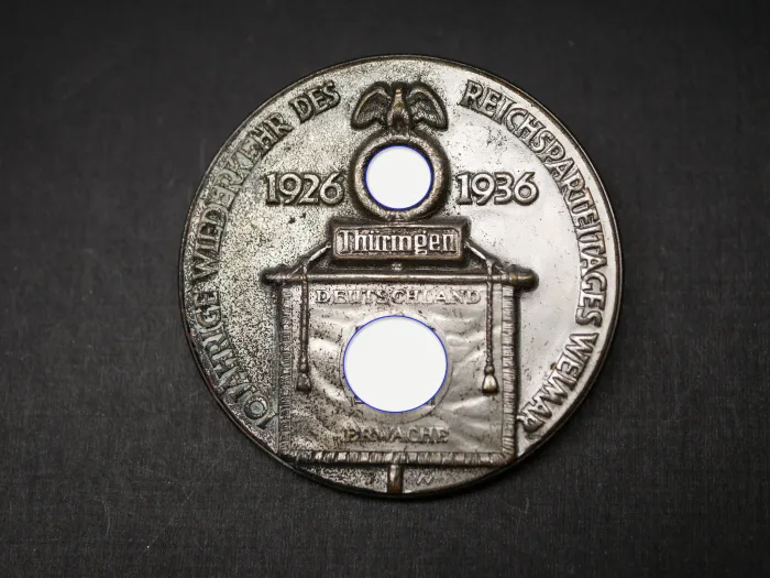 Badge - 10th anniversary of the Weimar Reich Party Congress 1926-1936 - Silver version