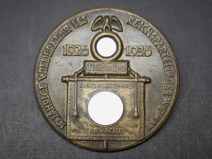 Badge - 10th anniversary of the Weimar Reich Party Congress 1926-1936