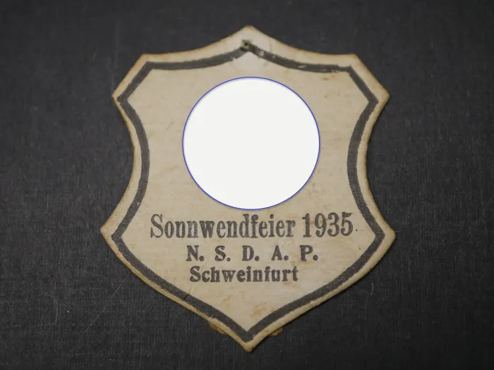 Abzeichen - Sonnenwendfeier 1935 NSDAP Schweinfurt