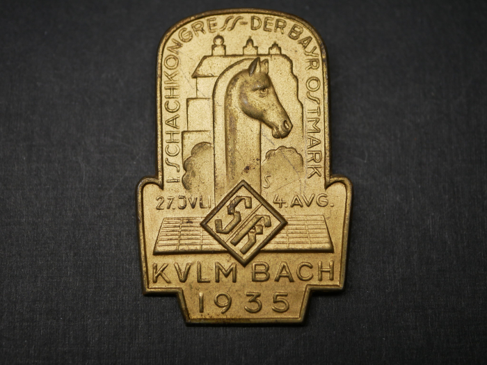 Badge - 1st Chess Congress of the Bavarian Ostmark Kulmbach 1935