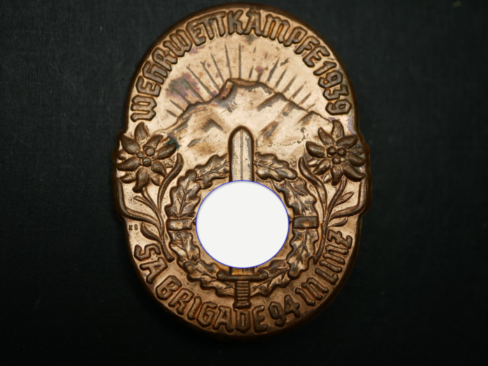 Badge – 1939 Military Competitions, SA Brigade 94 in Linz
