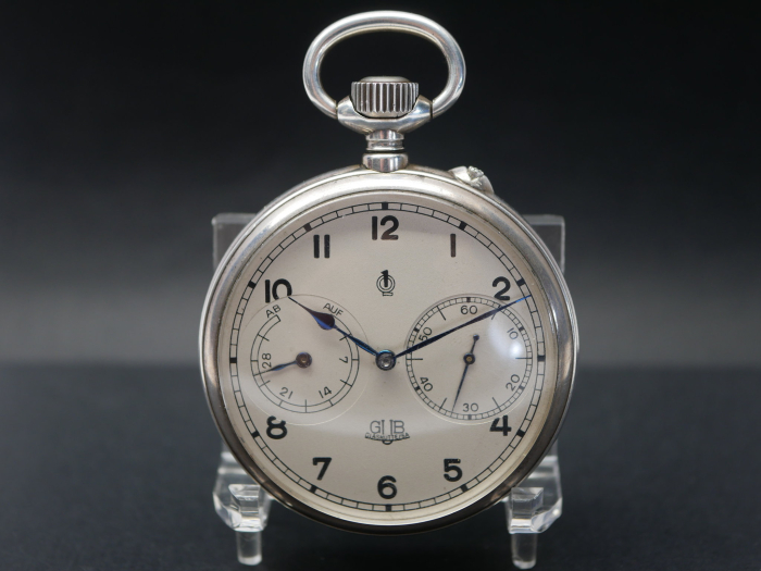 GDR NVA VM (People's Navy) – Pocket watch / Naval observation watch, GUB Glashütte, 1st quality – with engraving