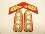 Pair of shoulder pieces + collar mirror Army General LSK of the NVA
