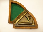 Antique dragonfly quadrant / protractor, measuring device for artillery, Gebrüder Haff Pfronten 464 with approval GGF43 in the box