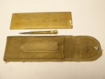 Artillery - brass ruler + compass in pocket