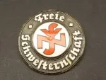 Abzeichen / Brosche - Freie Schwesternschaft mit Hersteller