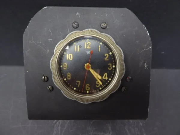 Russian built-in clock for aircraft, tanks or trucks, including stand