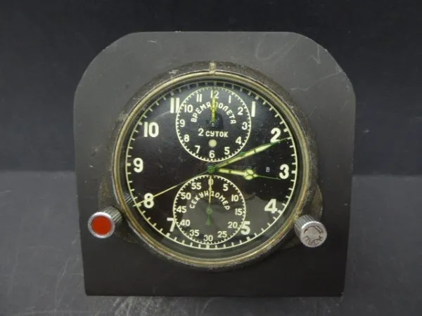 Russian aviator chronograph + time zone incl. Stand