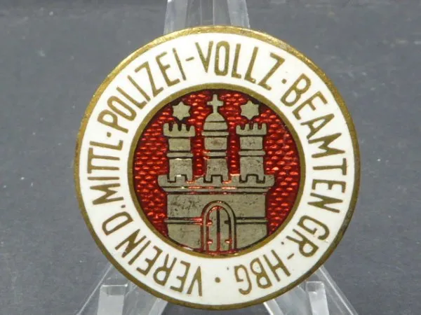 Badge - Association of the Middle Police - Execution - Officials Groß Hamburg