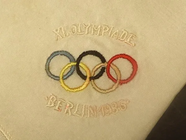 Seidenes Einstecktuch " Olympiade 1936 "