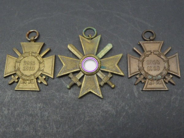 KVK Kriegsverdienstkreuz 2. Klasse + zwei Kreuze 1914/18