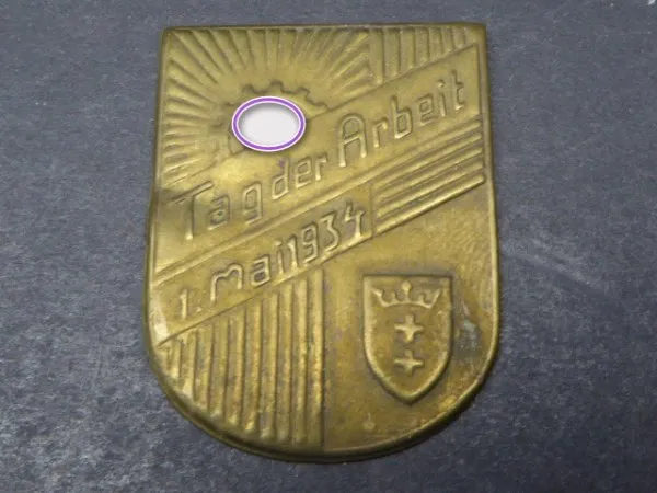 Meeting Badge - Labor Day May 1, 1934 Gdansk