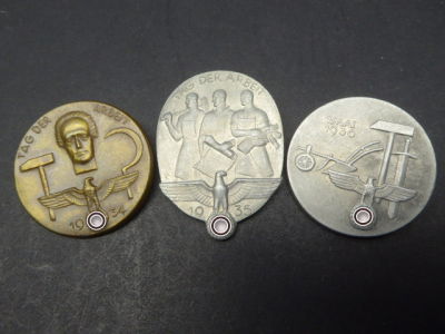 3 badges - May 1, 1934/1935/1936