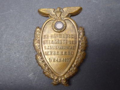 Badge - SA deployment standard 220 Meschede 1933