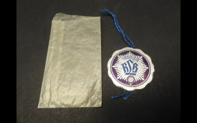 Badge - RLB 1938-39, 1st form, cardboard, printed on both sides