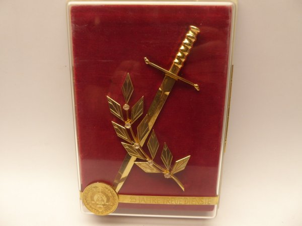 GDR MfS State Security - miniature dagger for 25 years of loyal service