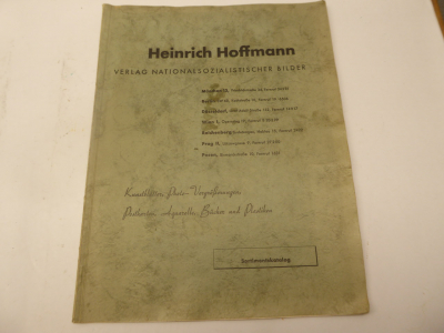 Großer Heinrich Hoffmann - Katalog, Postkarten - Gemälde - Bronzen usw. ...