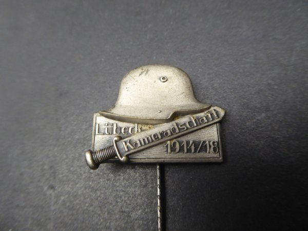 Badge Stahlhelm - Comradeship Lübeck 1914/18
