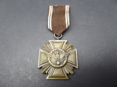 Order - NSDAP service award in bronze on ribbon, bronzed fine zinc