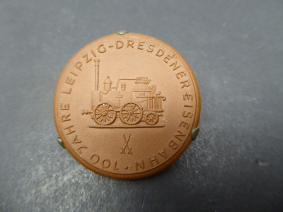 Abzeichen / Medaille Meissen - 100 Jahre Leipzig-Dresdener Eisenbahn