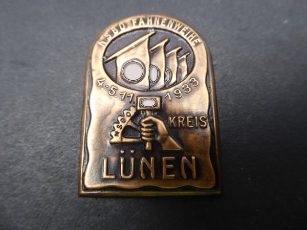 Badge - NSBO flag consecration 1933 district Lünen, without pin