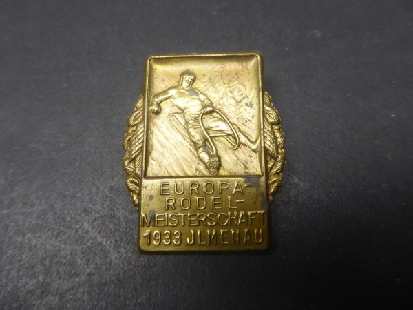 Badge - Europe Luge Championship 1933 Ilmenau