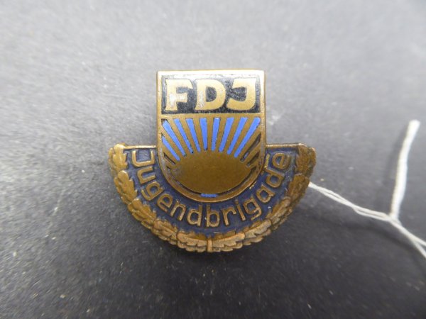 GDR FDJ badge - youth brigade badge - around 1950