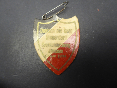 Badge - German the Saar always present! 1934