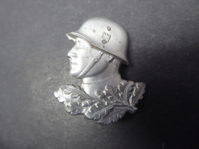 Badge - WHW Day of the German Wehrmacht - soldier with steel helmet