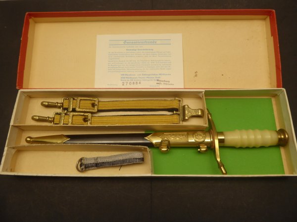 Officer's dagger with hanger of the People's Navy of the NVA in a box
