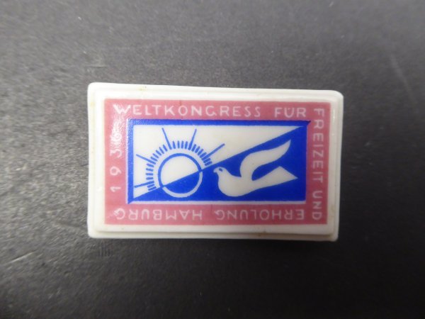 Badge - World Congress for Leisure and Recreation Hamburg 1936